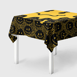Скатерть для стола Растекающийся большой смайл, цвет: 3D-принт — фото 2