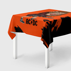 Скатерть для стола Шарж Ангус Янг ACDC, цвет: 3D-принт — фото 2