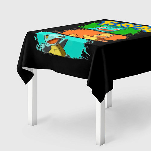 Скатерть для стола Стартовые покемоны - Pokemon / 3D-принт – фото 2