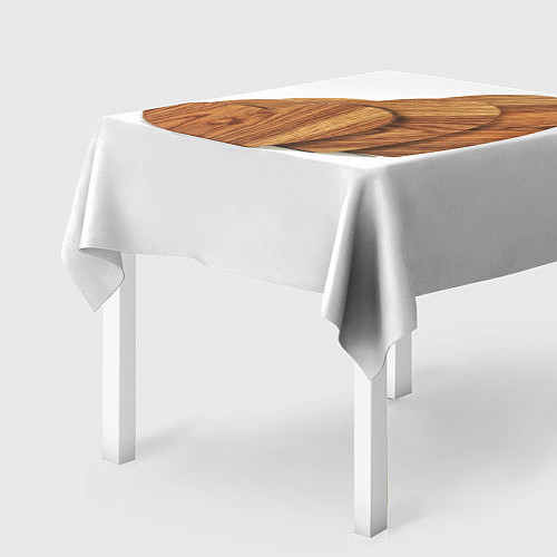 Скатерть для стола Сердечки из дерева / 3D-принт – фото 2