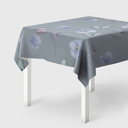 Скатерть для стола Бабочки и цветы голубого мака, цвет: 3D-принт — фото 2