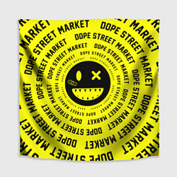 Скатерть для стола Счастливый Смайлик Yellow Dope Street Market, цвет: 3D-принт