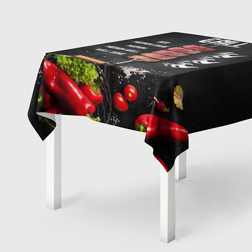 Скатерть для стола Гриль - степени прожарки мяса / 3D-принт – фото 2