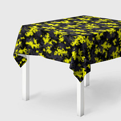 Скатерть для стола Камуфляж Пиксельный Чёрно-Жёлтый, цвет: 3D-принт — фото 2