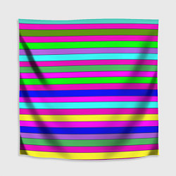 Скатерть для стола Multicolored neon bright stripes, цвет: 3D-принт