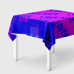 Скатерть для стола Lineage glitch text effect: паттерн, цвет: 3D-принт — фото 2