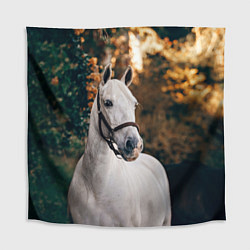 Скатерть для стола Белая лошадка, цвет: 3D-принт