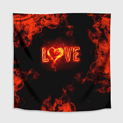 Скатерть для стола Fire love, цвет: 3D-принт