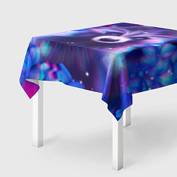 Скатерть для стола Волшебный енот в цветах, цвет: 3D-принт — фото 2