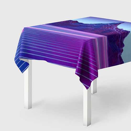 Скатерть для стола Neon mountains - Vaporwave / 3D-принт – фото 2