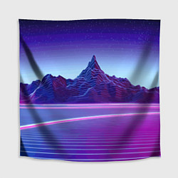 Скатерть для стола Neon mountains - Vaporwave, цвет: 3D-принт