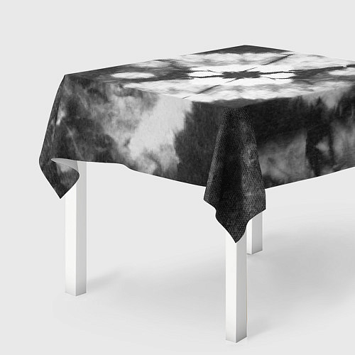 Скатерть для стола Черно-белый тай-дай / 3D-принт – фото 2