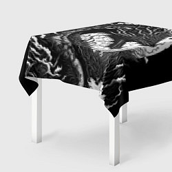 Скатерть для стола Черно-белый дракон и волны, цвет: 3D-принт — фото 2