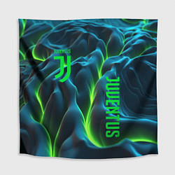 Скатерть для стола Ювентус лого на зеленых плитах, цвет: 3D-принт