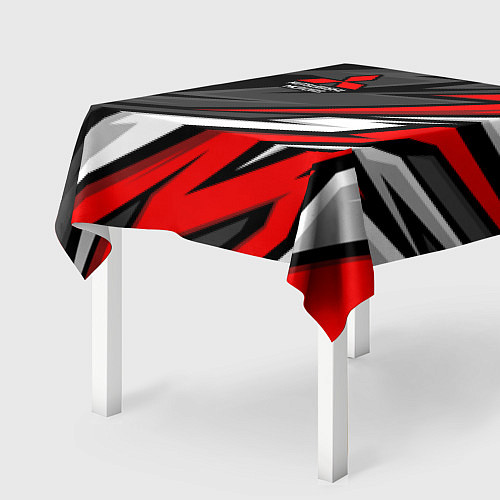 Скатерть для стола Митсубиси - красный спортивный / 3D-принт – фото 2