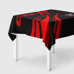 Скатерть для стола Honda CR-V - красный и карбон, цвет: 3D-принт — фото 2