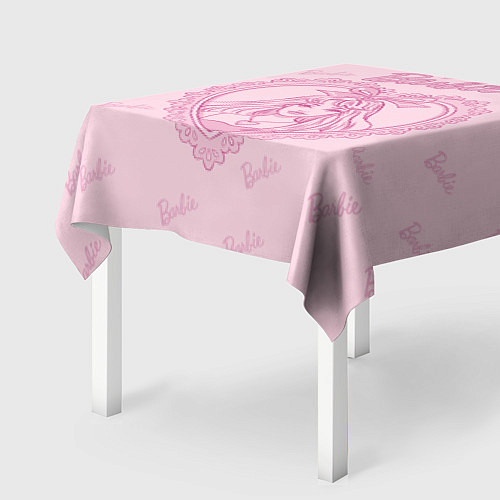 Скатерть для стола Ретро барби в рамке в форма сердца / 3D-принт – фото 2