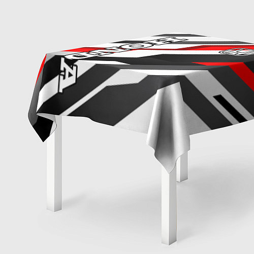Скатерть для стола Honda - red and white / 3D-принт – фото 2