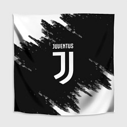 Скатерть для стола Juventus спорт краски черно белый, цвет: 3D-принт