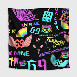Скатерть для стола 6ix9ine logo rap bend, цвет: 3D-принт