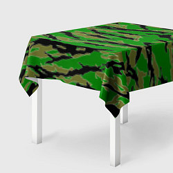 Скатерть для стола Камуфляж на зеленом фоне, цвет: 3D-принт — фото 2