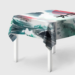 Скатерть для стола Япония - страна восходящего солнца - акварель, цвет: 3D-принт — фото 2