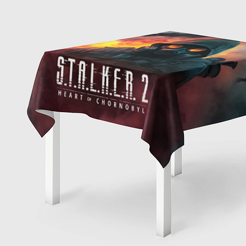 Скатерть для стола Stalker 2 горящий завод / 3D-принт – фото 2