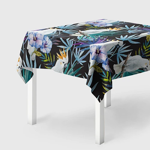 Скатерть для стола Тропические попугаи / 3D-принт – фото 2