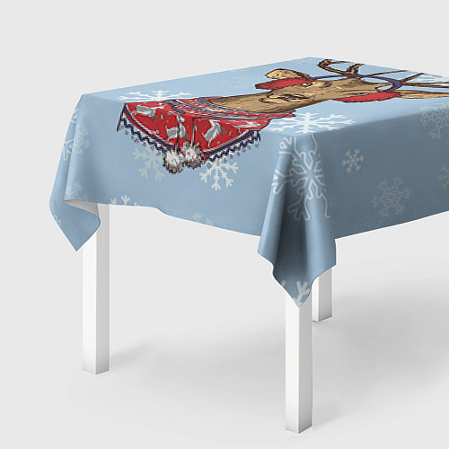 Скатерть для стола Зимний олень / 3D-принт – фото 2