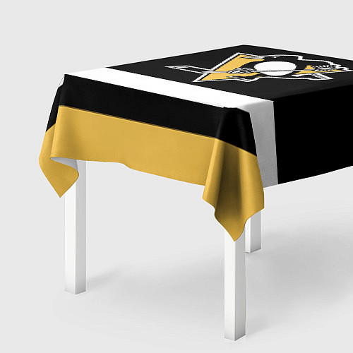 Скатерть для стола Pittsburgh Penguins: Black / 3D-принт – фото 2