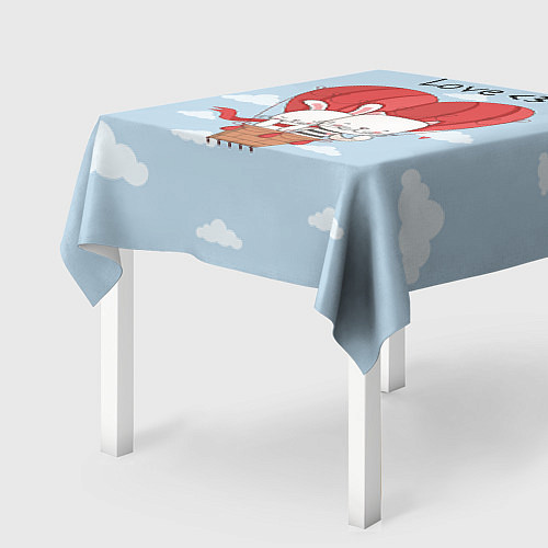 Скатерть для стола Влюбленные на шаре / 3D-принт – фото 2