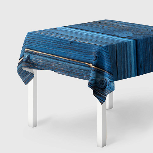 Скатерть для стола Голубые доски / 3D-принт – фото 2