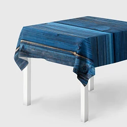 Скатерть для стола Голубые доски, цвет: 3D-принт — фото 2