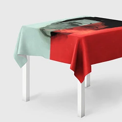 Скатерть для стола Norton: White & Red, цвет: 3D-принт — фото 2