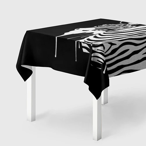 Скатерть для стола Жидкая зебра / 3D-принт – фото 2