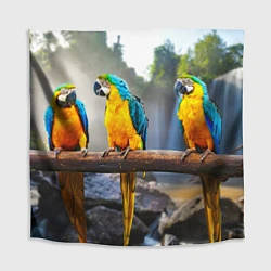 Скатерть для стола Экзотические попугаи, цвет: 3D-принт