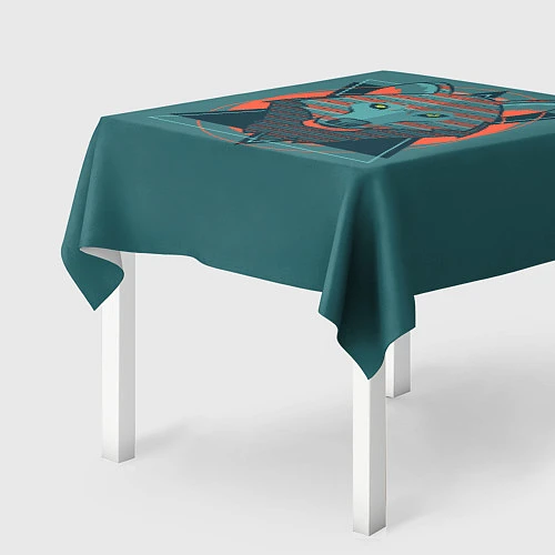 Скатерть для стола Геометрический волк / 3D-принт – фото 2