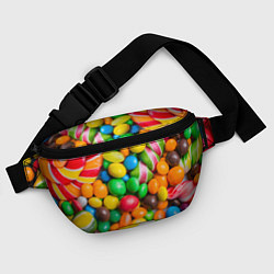 Поясная сумка Сладкие конфетки, цвет: 3D-принт — фото 2