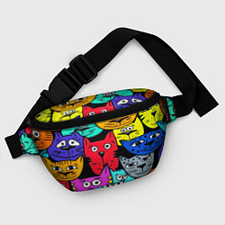 Поясная сумка Кошачьи мордочки, цвет: 3D-принт — фото 2