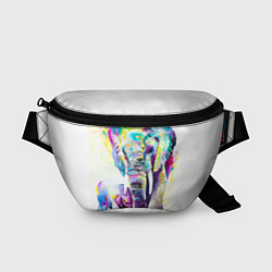 Поясная сумка Акварельные слоны, цвет: 3D-принт