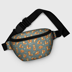 Поясная сумка Foxes Yoga, цвет: 3D-принт — фото 2