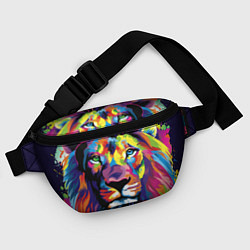 Поясная сумка Красочный лев, цвет: 3D-принт — фото 2