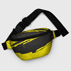 Поясная сумка Чёрно-жёлтый, цвет: 3D-принт — фото 2