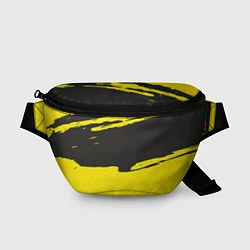Поясная сумка Чёрно-жёлтый, цвет: 3D-принт