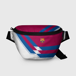 Поясная сумка Barcelona FC: White style, цвет: 3D-принт
