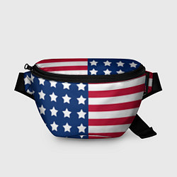 Поясная сумка USA Flag, цвет: 3D-принт