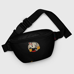 Поясная сумка Cuphead: Black Mugman, цвет: 3D-принт — фото 2