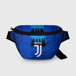 Поясная сумка FC Juventus: Blue Abstract, цвет: 3D-принт