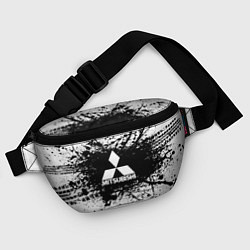 Поясная сумка Mitsubishi: Black Spray, цвет: 3D-принт — фото 2