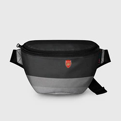 Поясная сумка ФК Арсенал: Серый стиль, цвет: 3D-принт